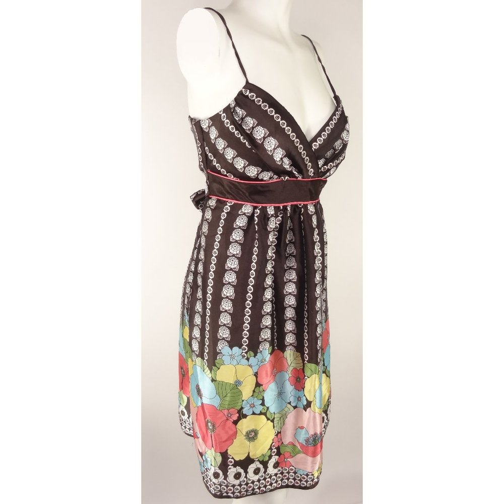 Teeze Me Spaghetti Strap Dress Flower Border